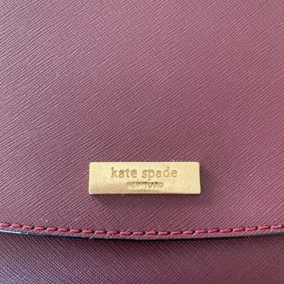 Kate Spade Wine coloured small purse. - Picture 2 of 3